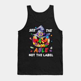 See The Able Not The Label Autism Awareness Halloween T-shirt Tank Top